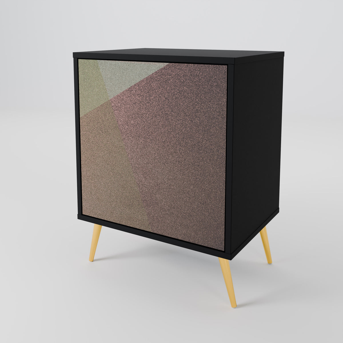 BEIGE GEOMETRY Skänk med en dörr