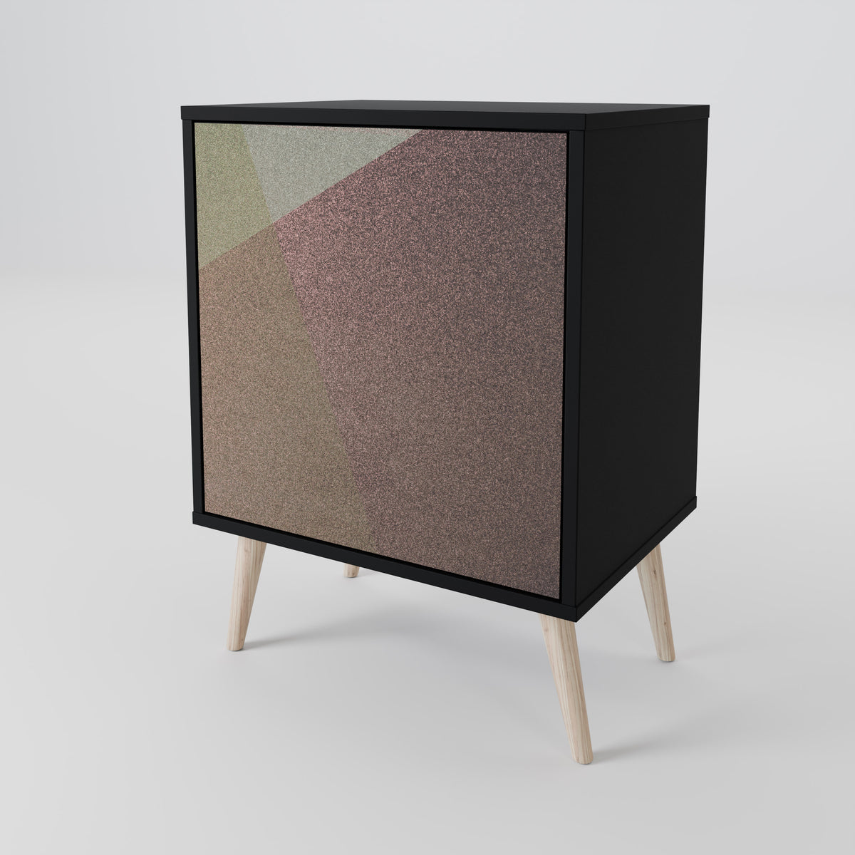 BEIGE GEOMETRY Skänk med en dörr