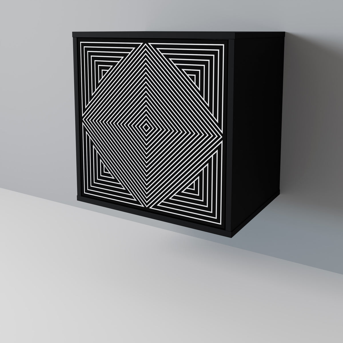 POLYGON ILLUSION Skänk med en dörr