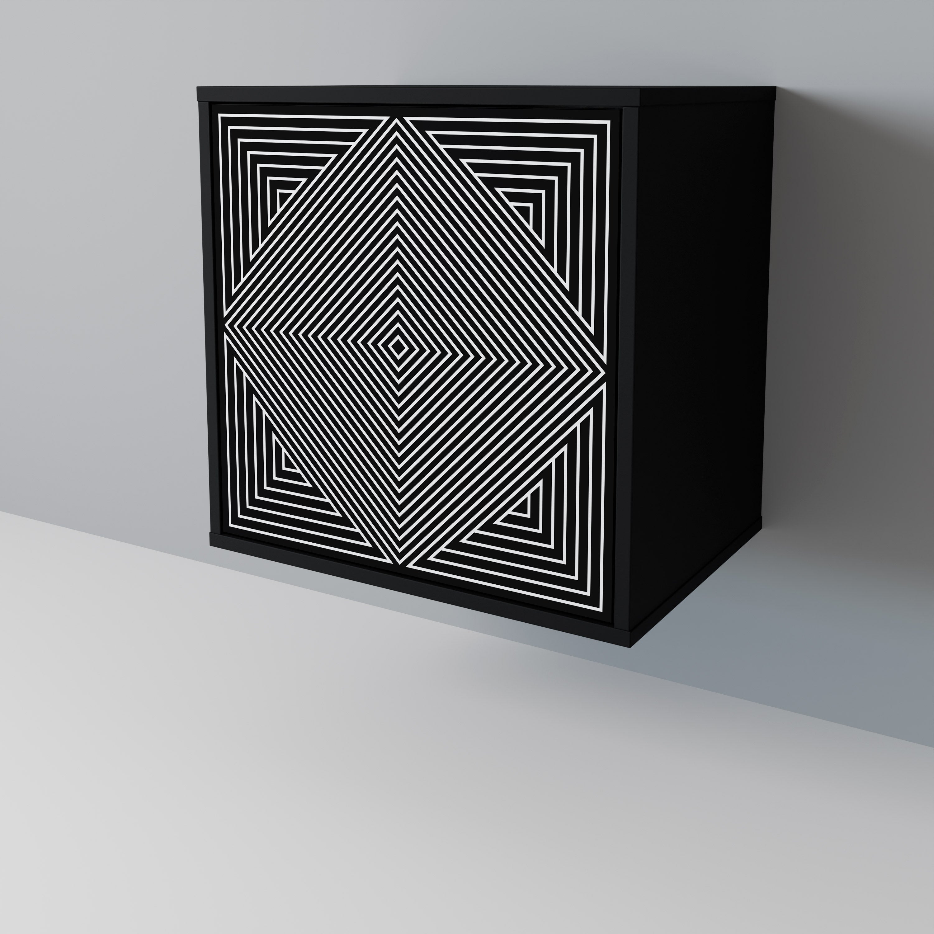 POLYGON ILLUSION 1-Door Sideboard