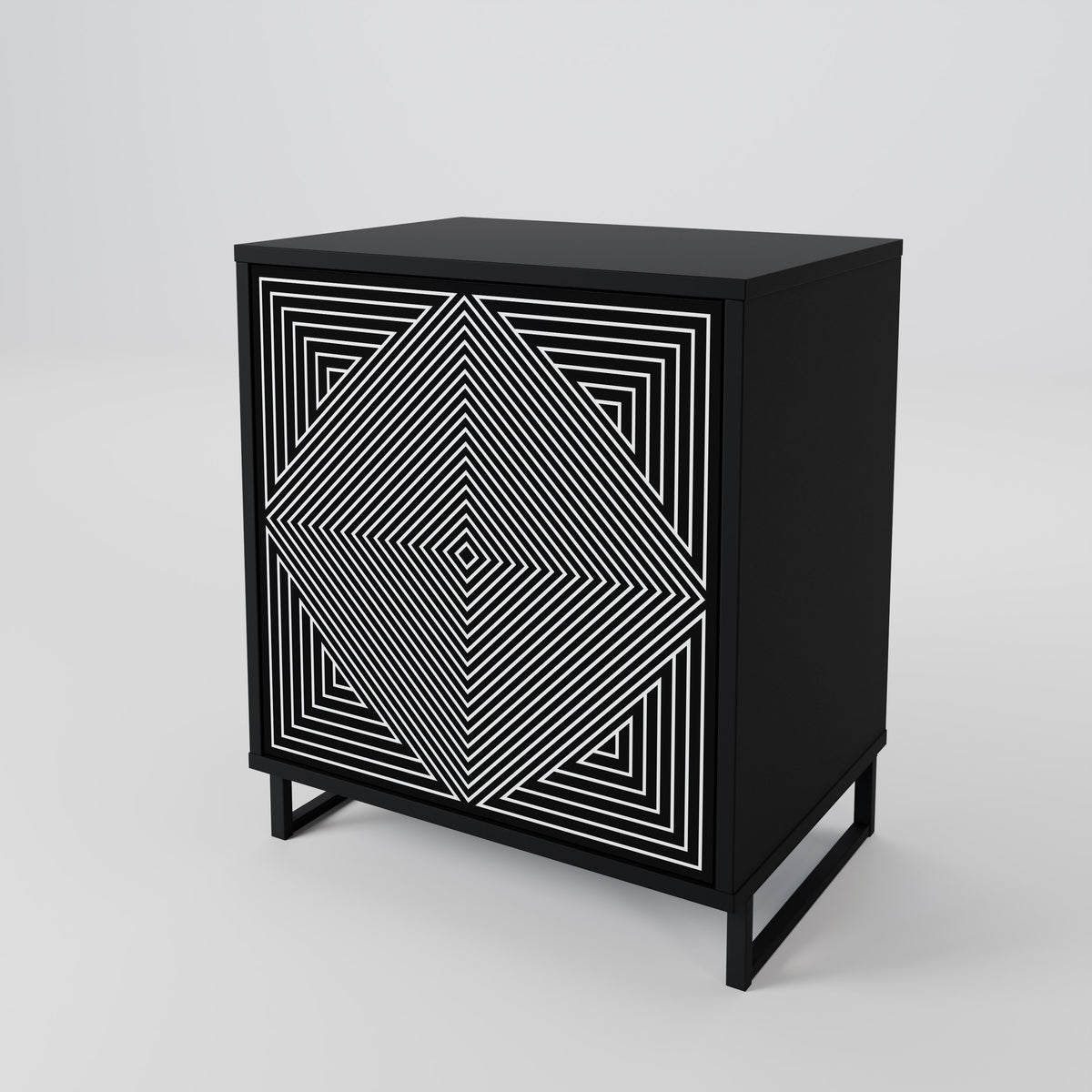 POLYGON ILLUSION Skänk med en dörr