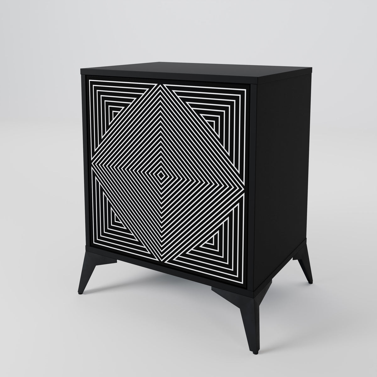 POLYGON ILLUSION Skänk med en dörr
