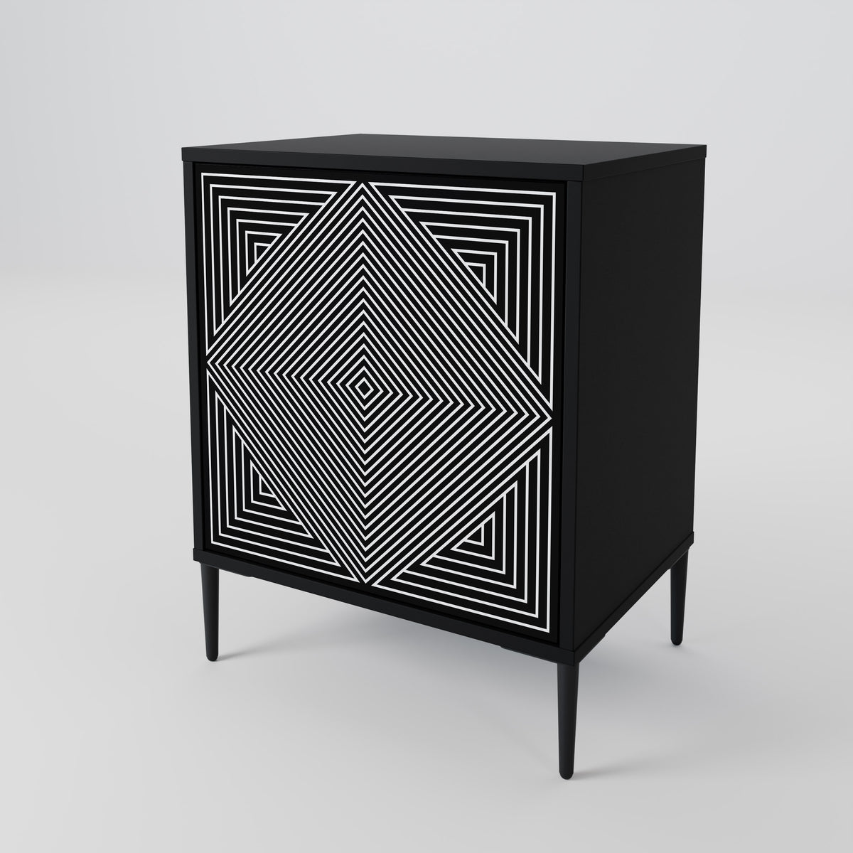 POLYGON ILLUSION Skänk med en dörr