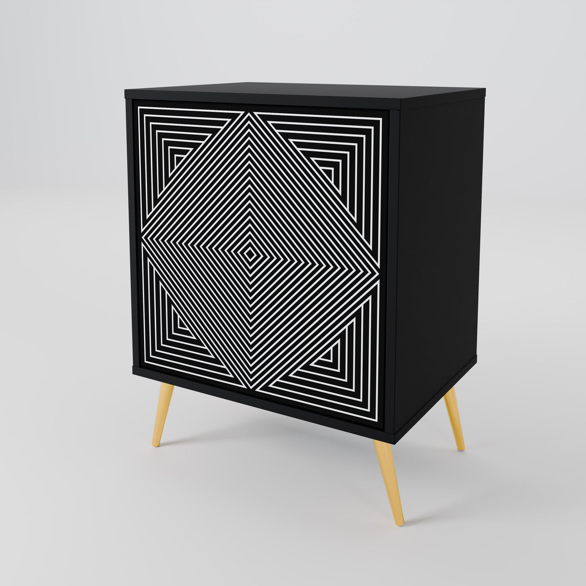 POLYGON ILLUSION Skänk med en dörr