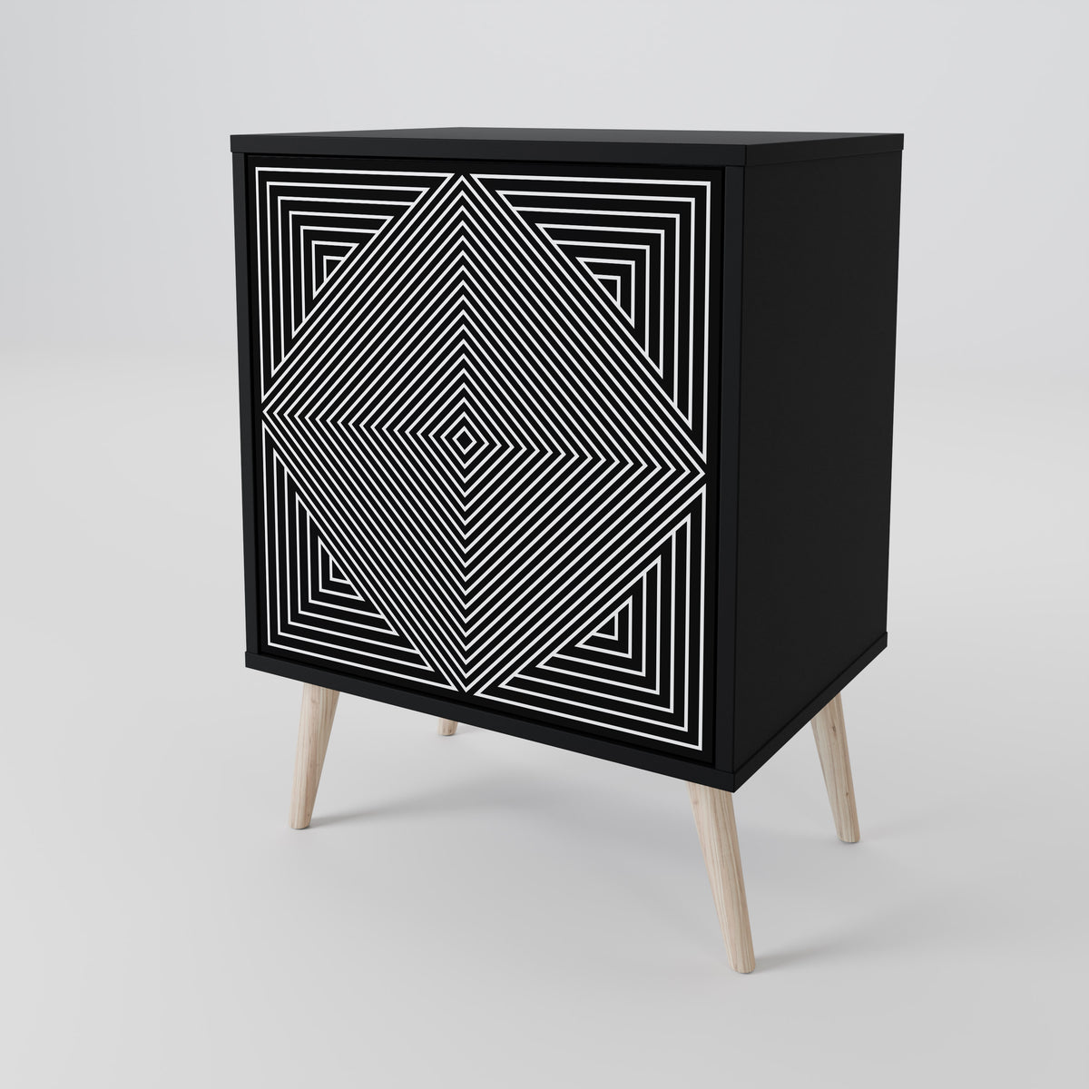POLYGON ILLUSION Skänk med en dörr