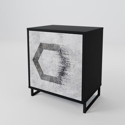 HEXAGONAL FIGURES Skänk med en dörr