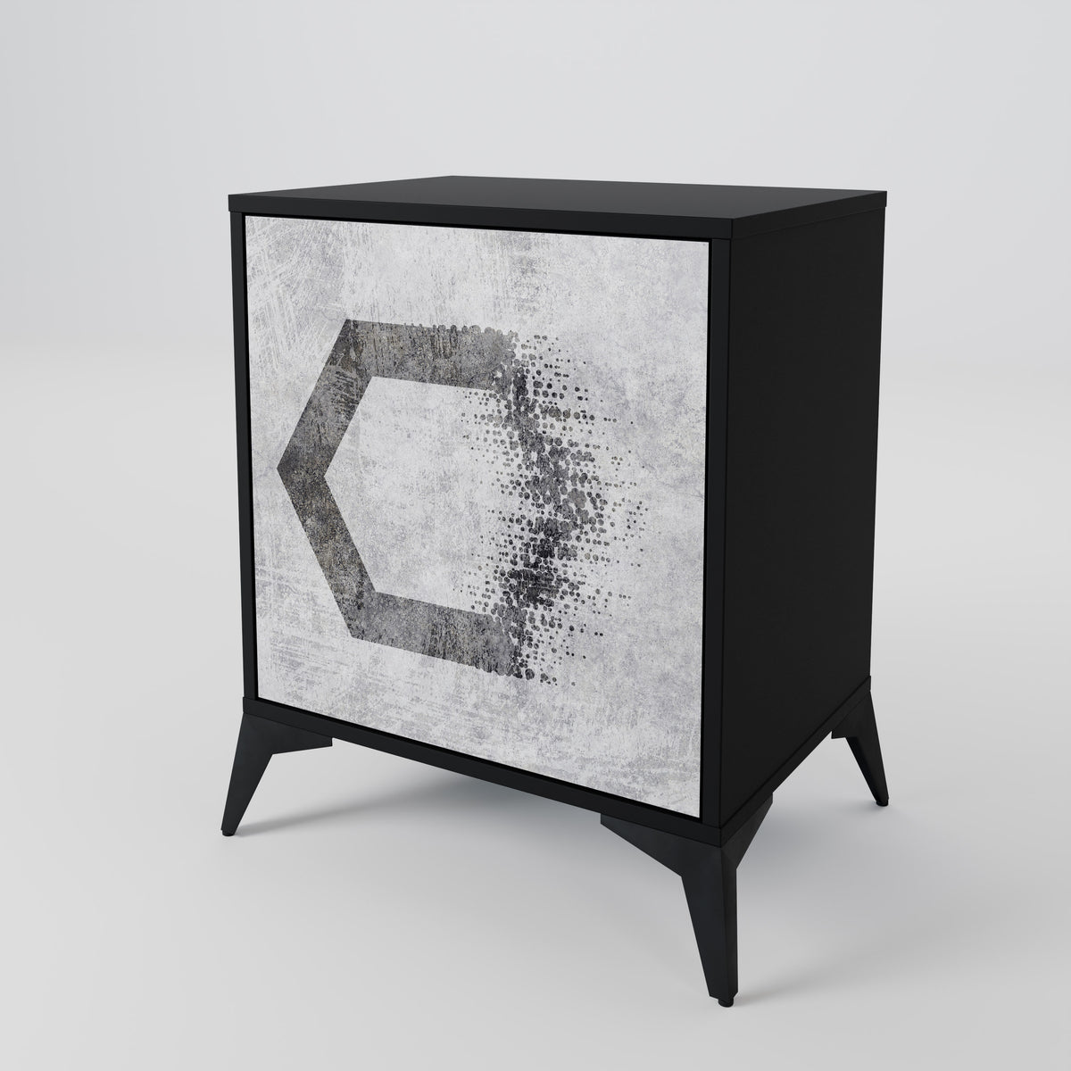 HEXAGONAL FIGURES Skänk med en dörr