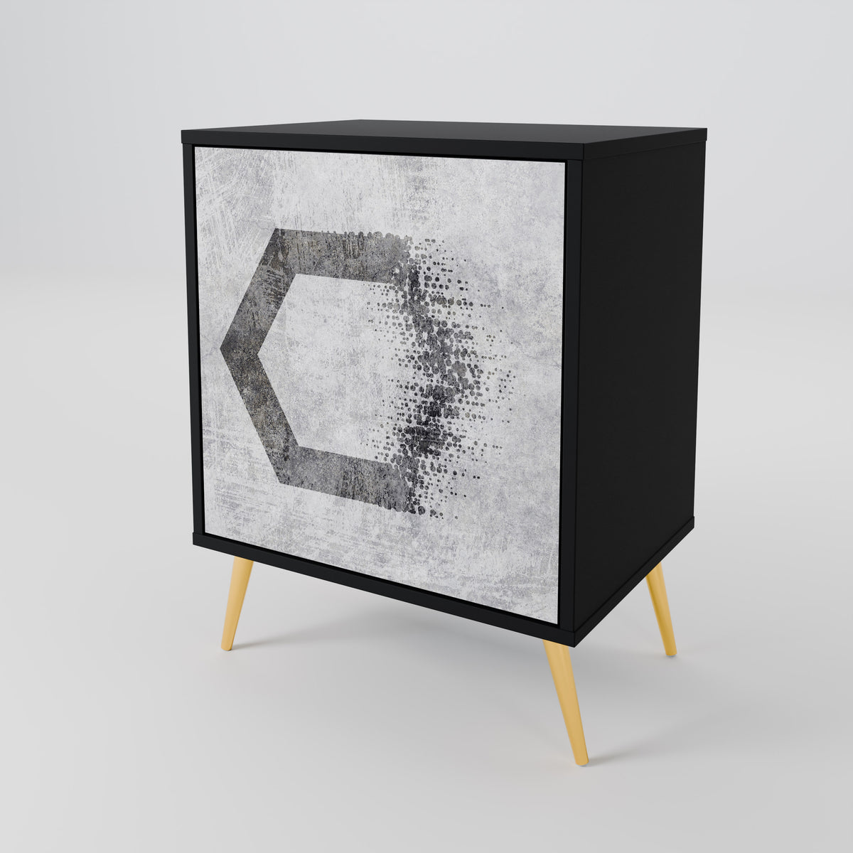 HEXAGONAL FIGURES Skänk med en dörr