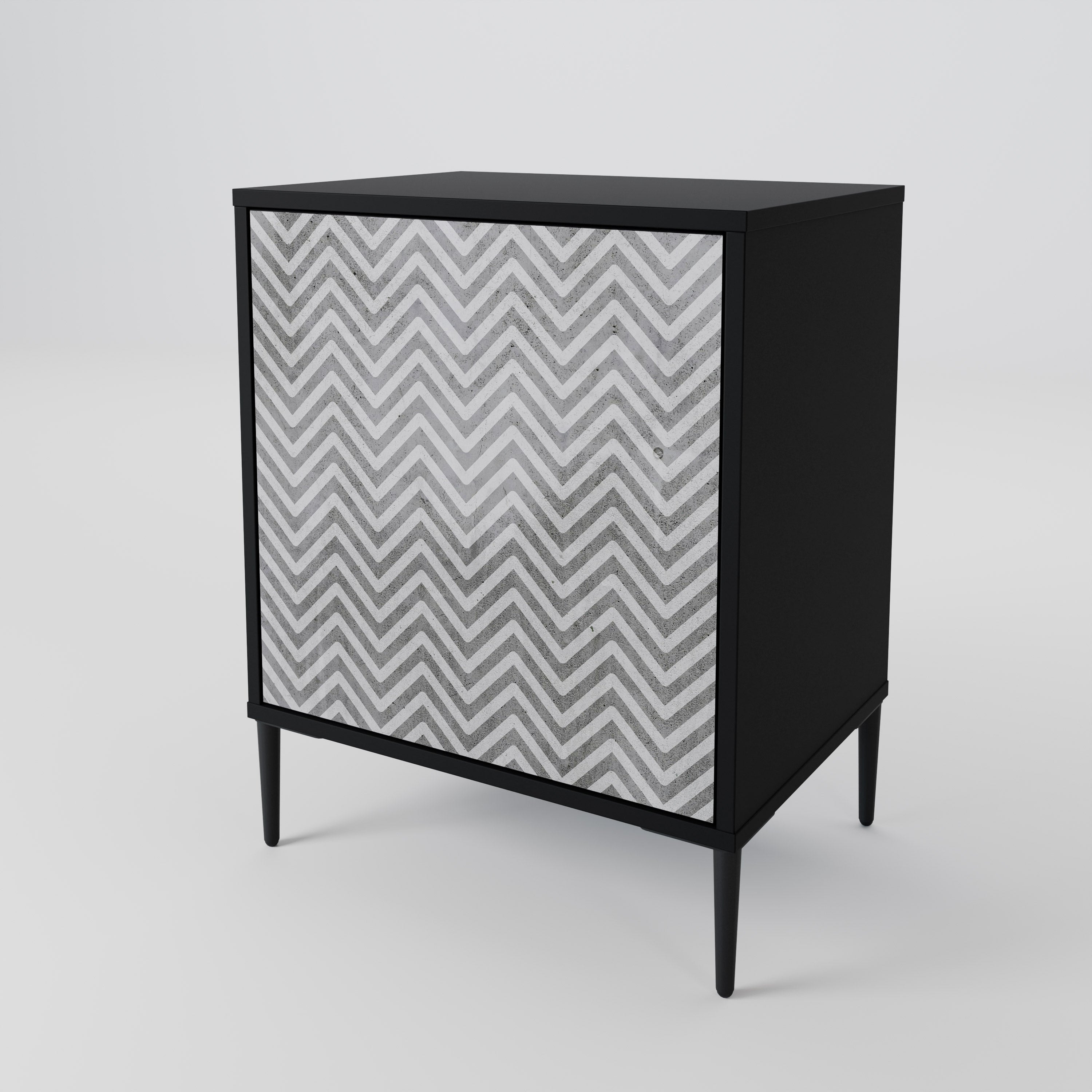 CONCRETE ZIG ZAG 1-Door Sideboard