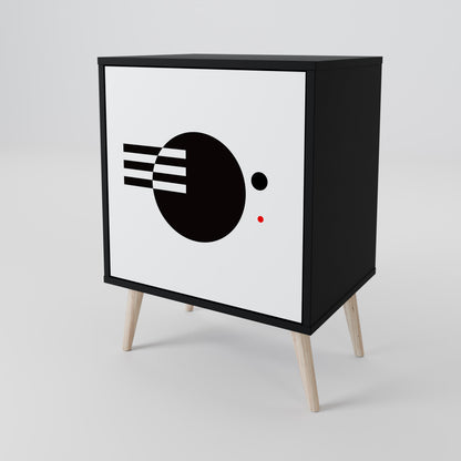 BLACK AND WHITE COMBINATION 1-Door Sideboard