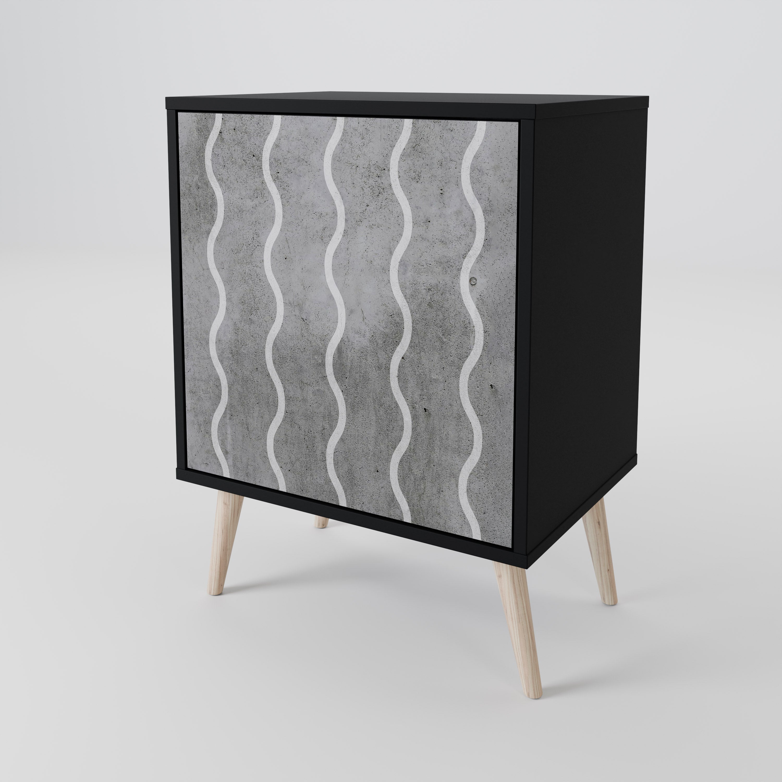 WAVES OF CONCRETE 1-Door Sideboard