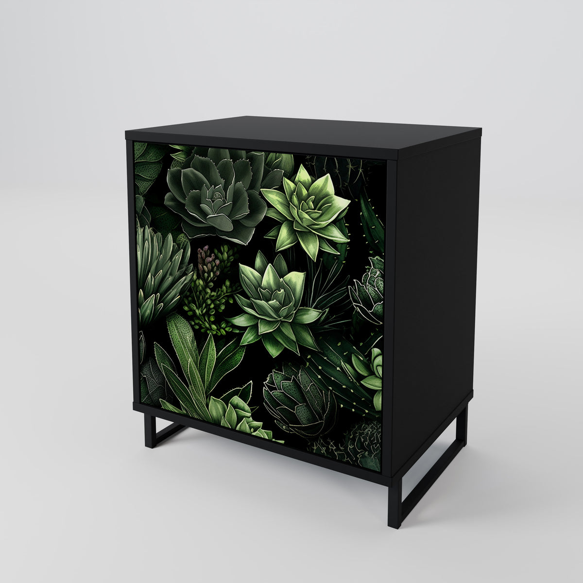 SUCCULENT JUNGLE Skänk med en dörr