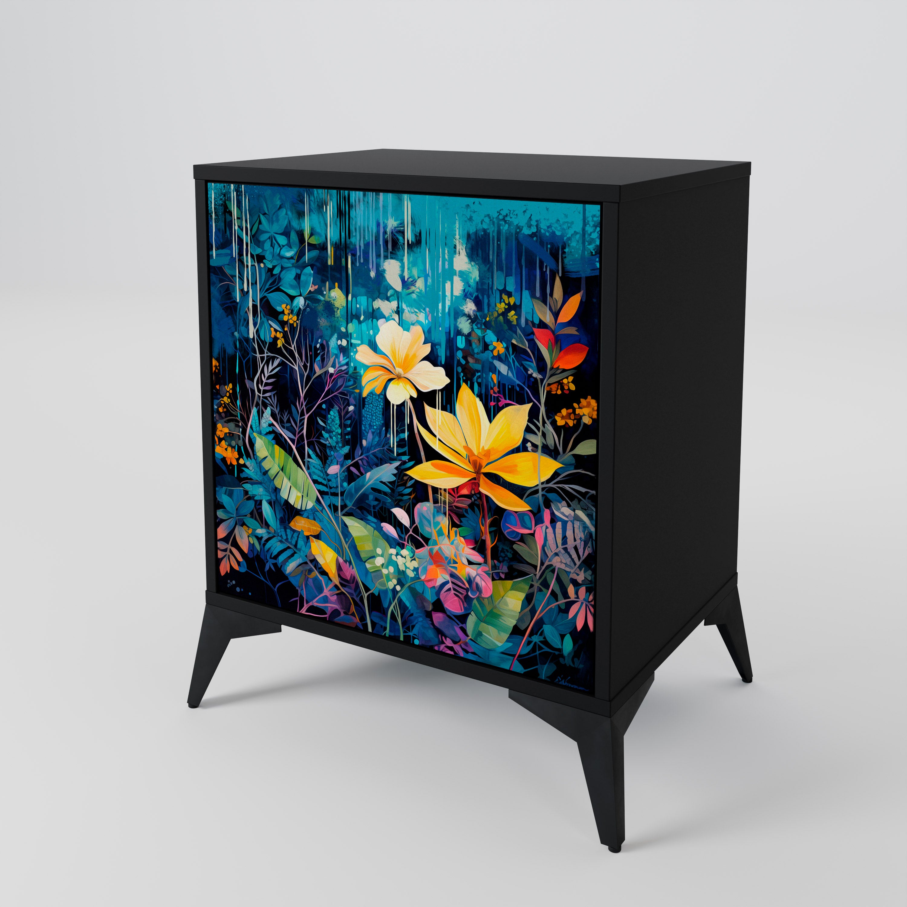 MIDNIGHT BLOSSOM 1-Door Sideboard