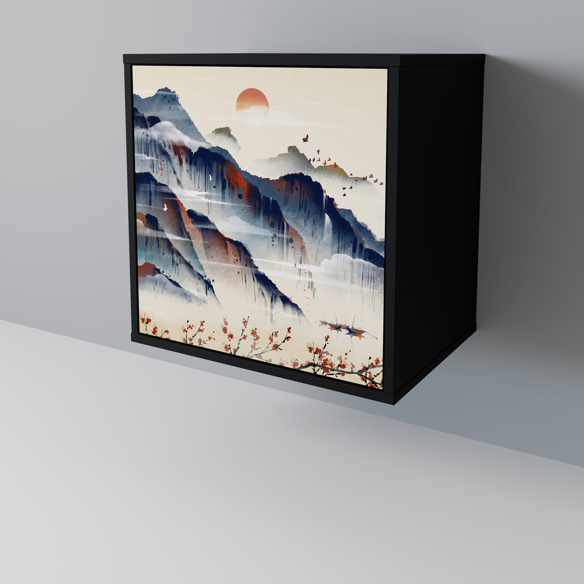 JAPANESE LANDSCAPE Skänk med en dörr