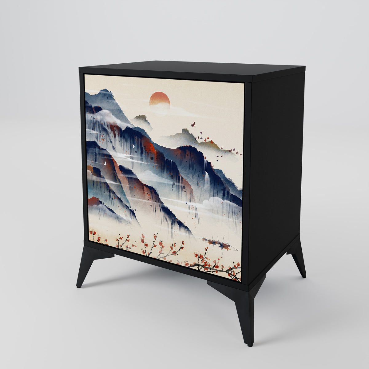 JAPANESE LANDSCAPE Skänk med en dörr