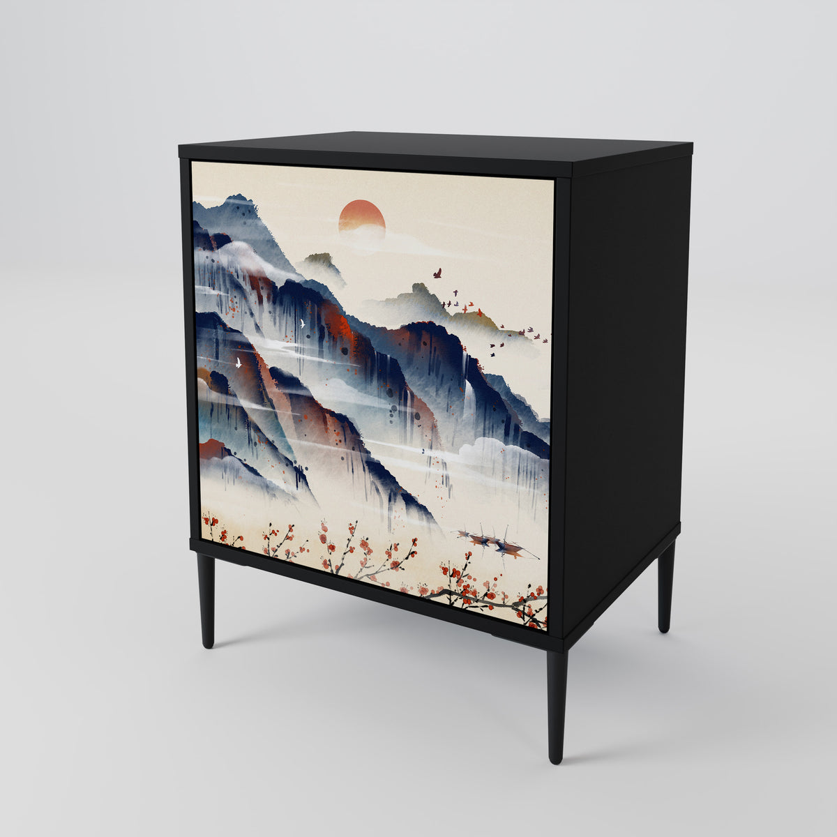 JAPANESE LANDSCAPE Skänk med en dörr