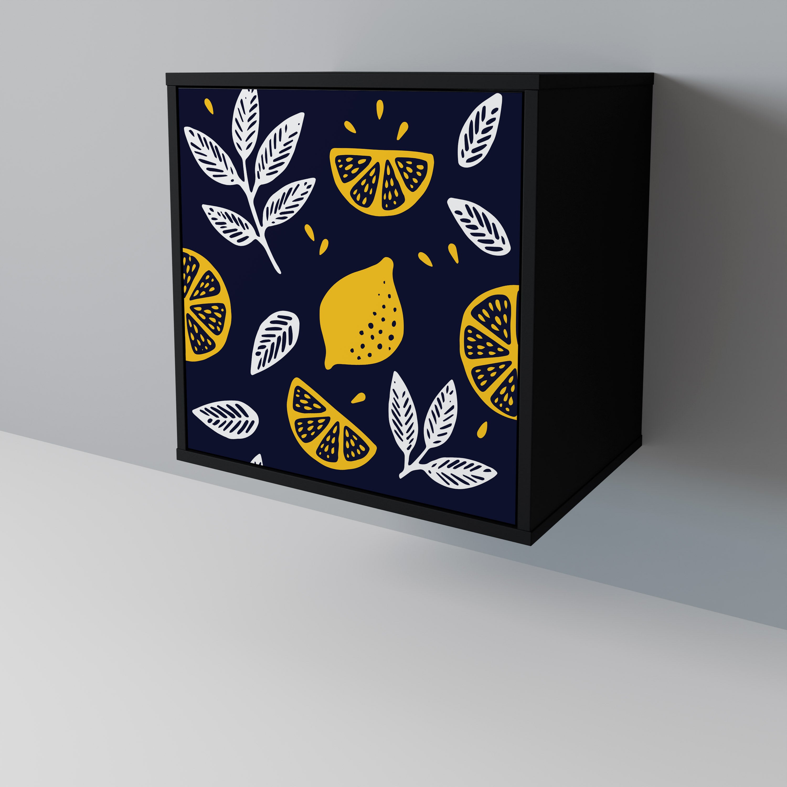 CITRUS SVART OCH VITT 1-dörrs skänk