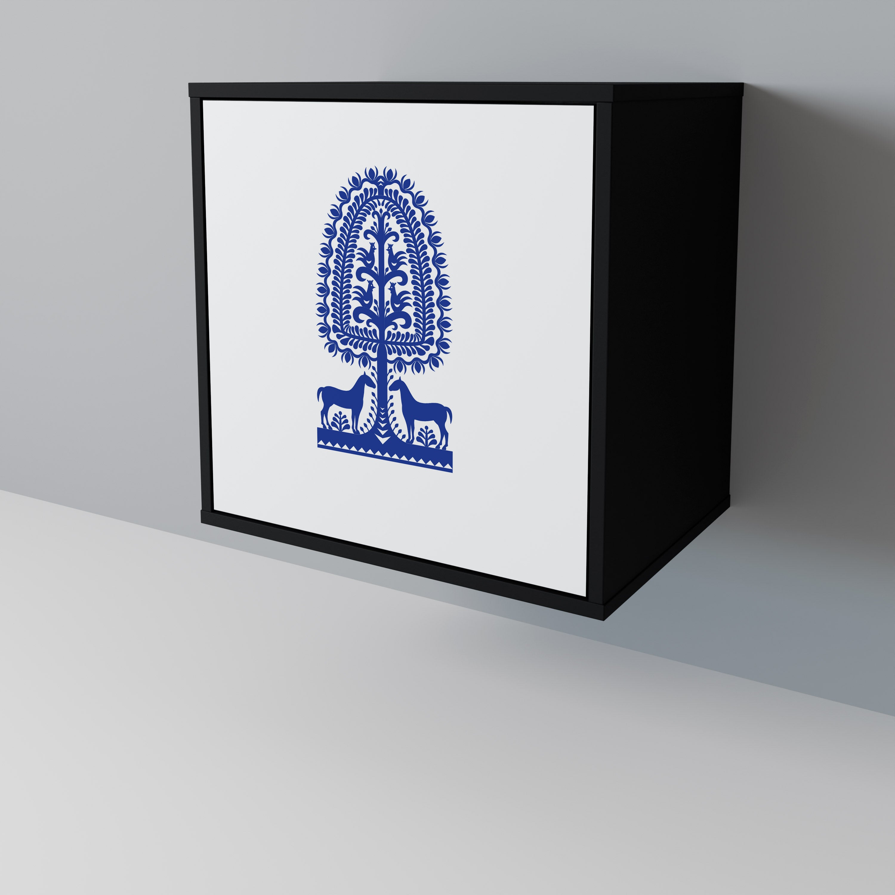 POLSK FOLKKONST SKÄNK med 1 dörr