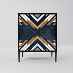 ARTFUL GEOMETRY 1-Door Sideboard in Black Finish