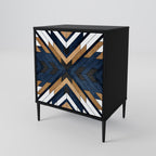 ARTFUL GEOMETRY 1-Door Sideboard in Black Finish