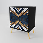 ARTFUL GEOMETRY 1-Door Sideboard in Black Finish