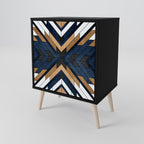 ARTFUL GEOMETRY 1-Door Sideboard in Black Finish