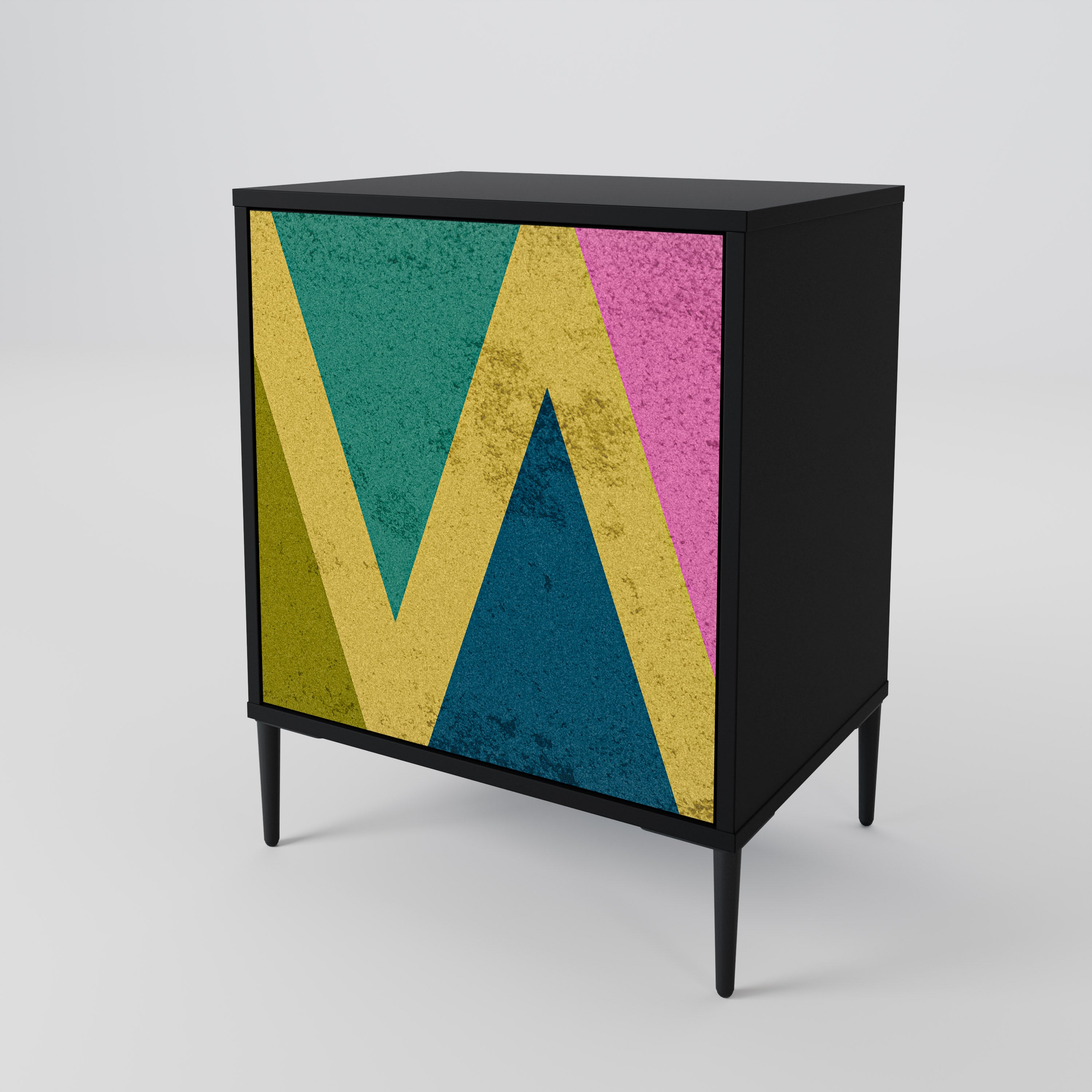 COLORFUL TRIANGLES 1-Door Sideboard