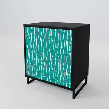 TURQUOISE RAIN Skänk med en dörr