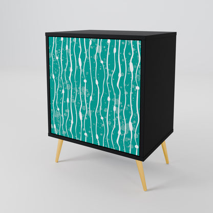 TURQUOISE RAIN Skänk med en dörr