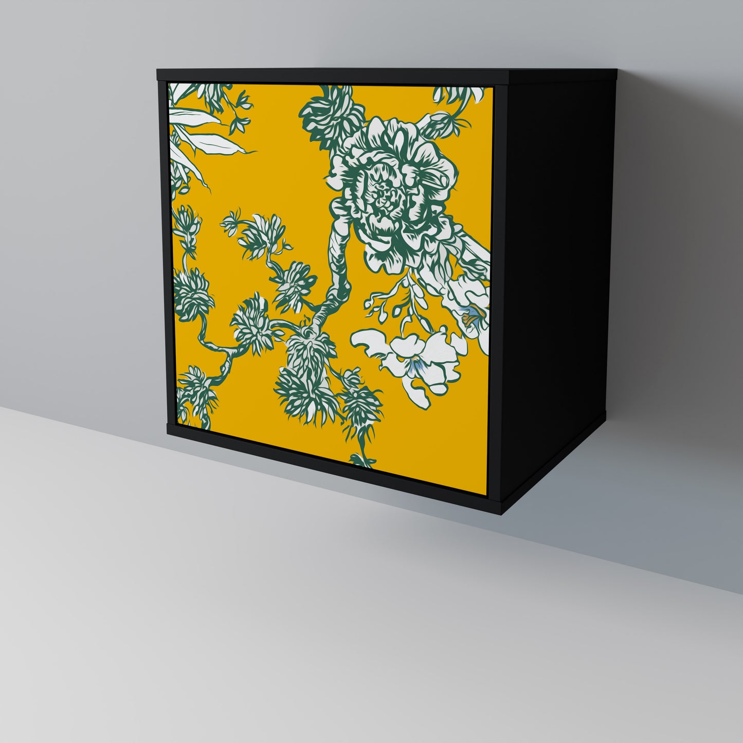 YELLOW CHINOISERIE Skänk med en dörr