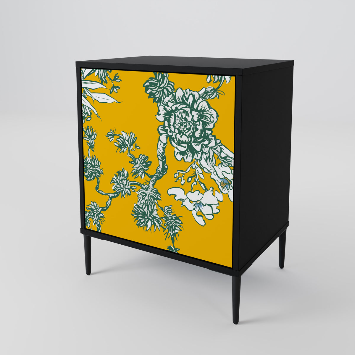 YELLOW CHINOISERIE Skänk med en dörr