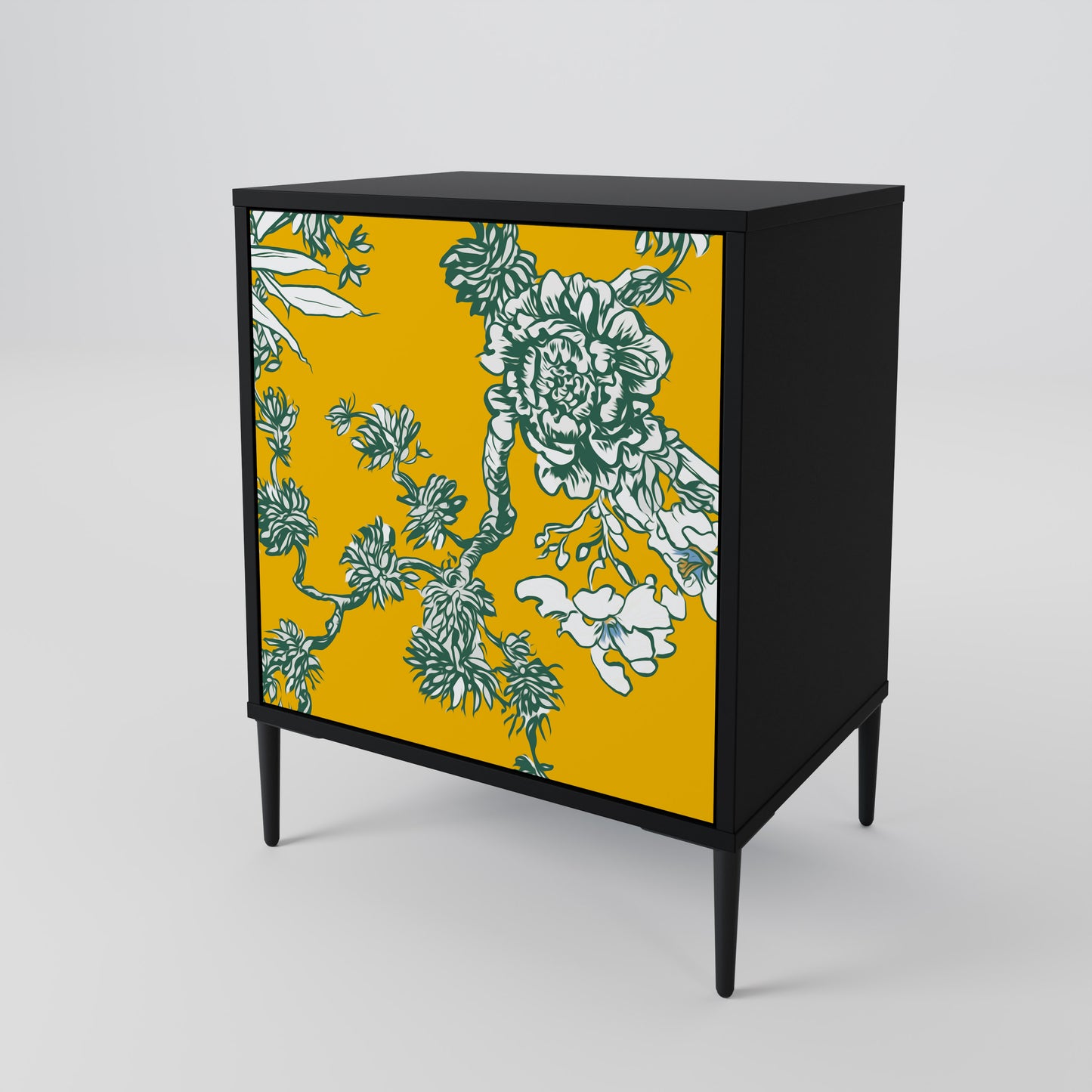 YELLOW CHINOISERIE Skänk med en dörr
