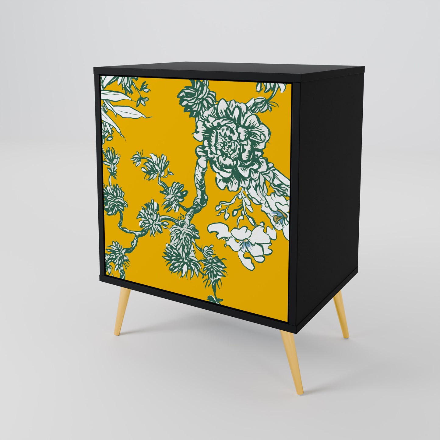 YELLOW CHINOISERIE Skänk med en dörr