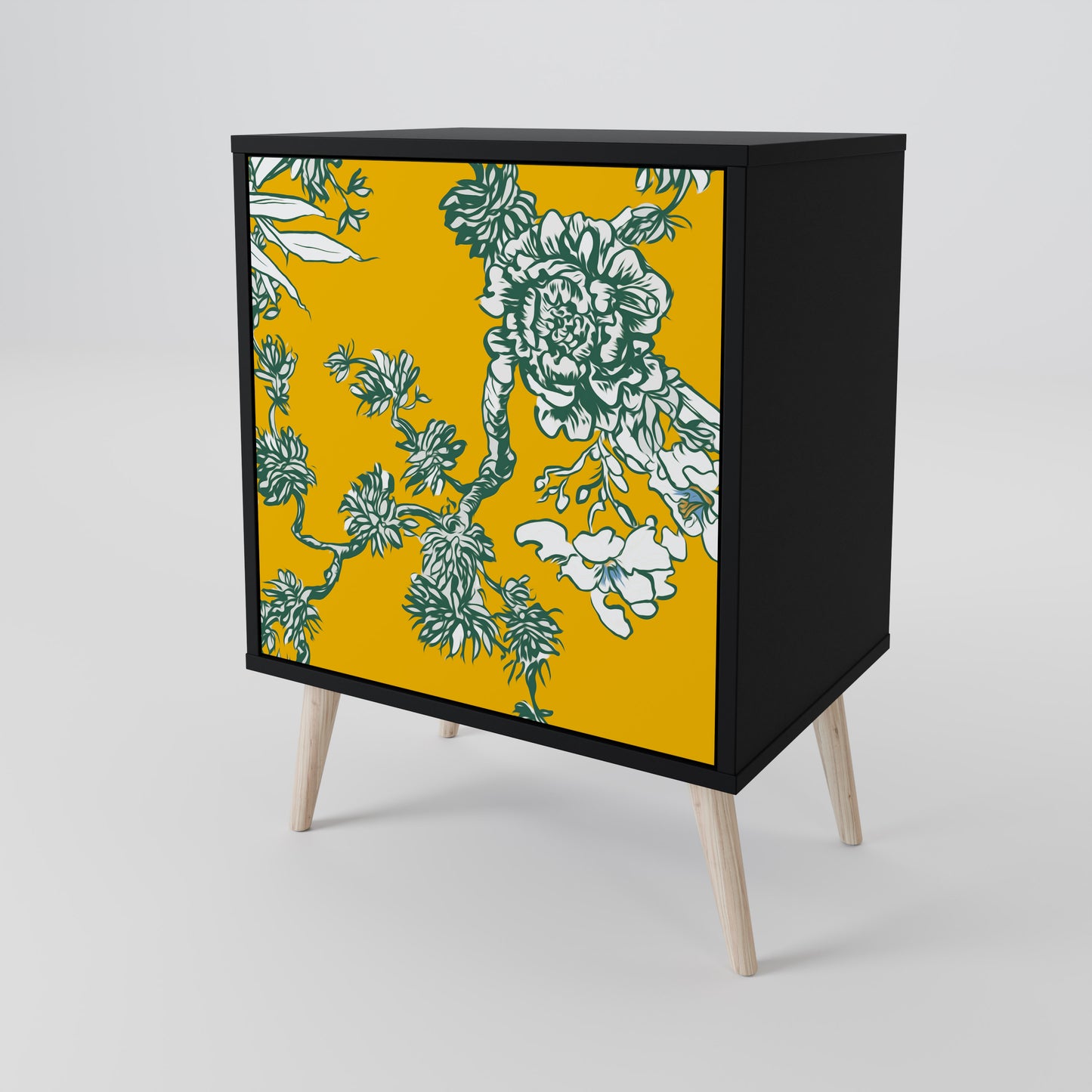 YELLOW CHINOISERIE Skänk med en dörr