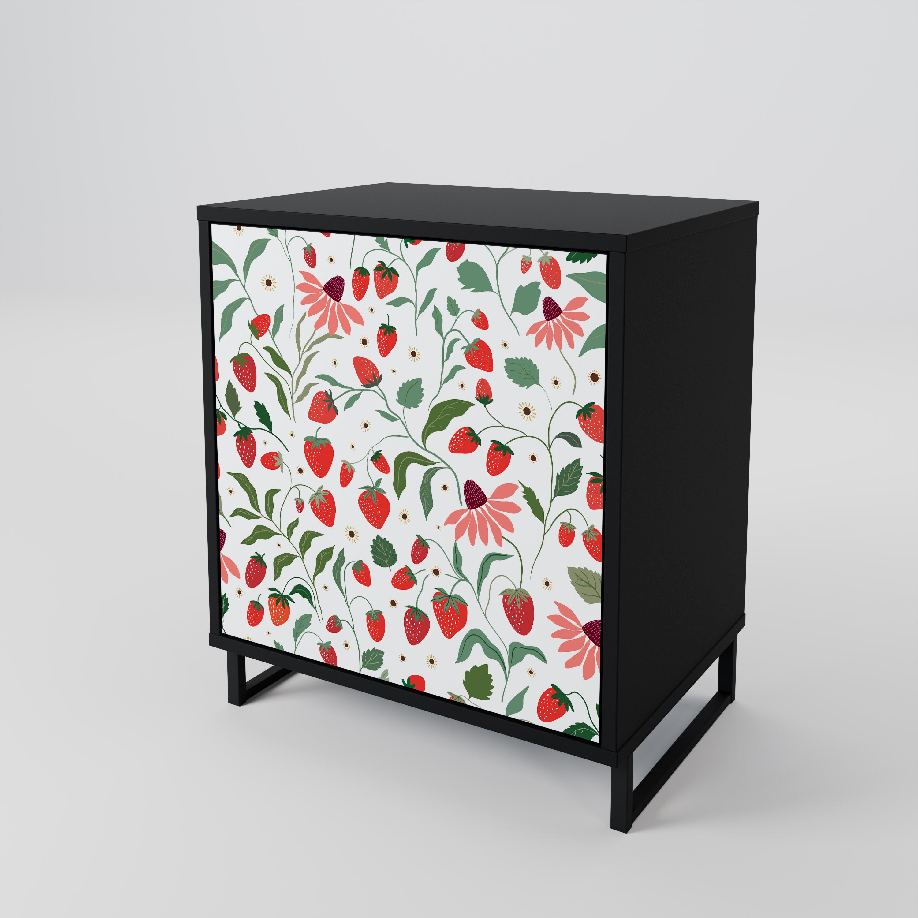 FLOWERS AND STRAWBERRIES 1-Door Sideboard