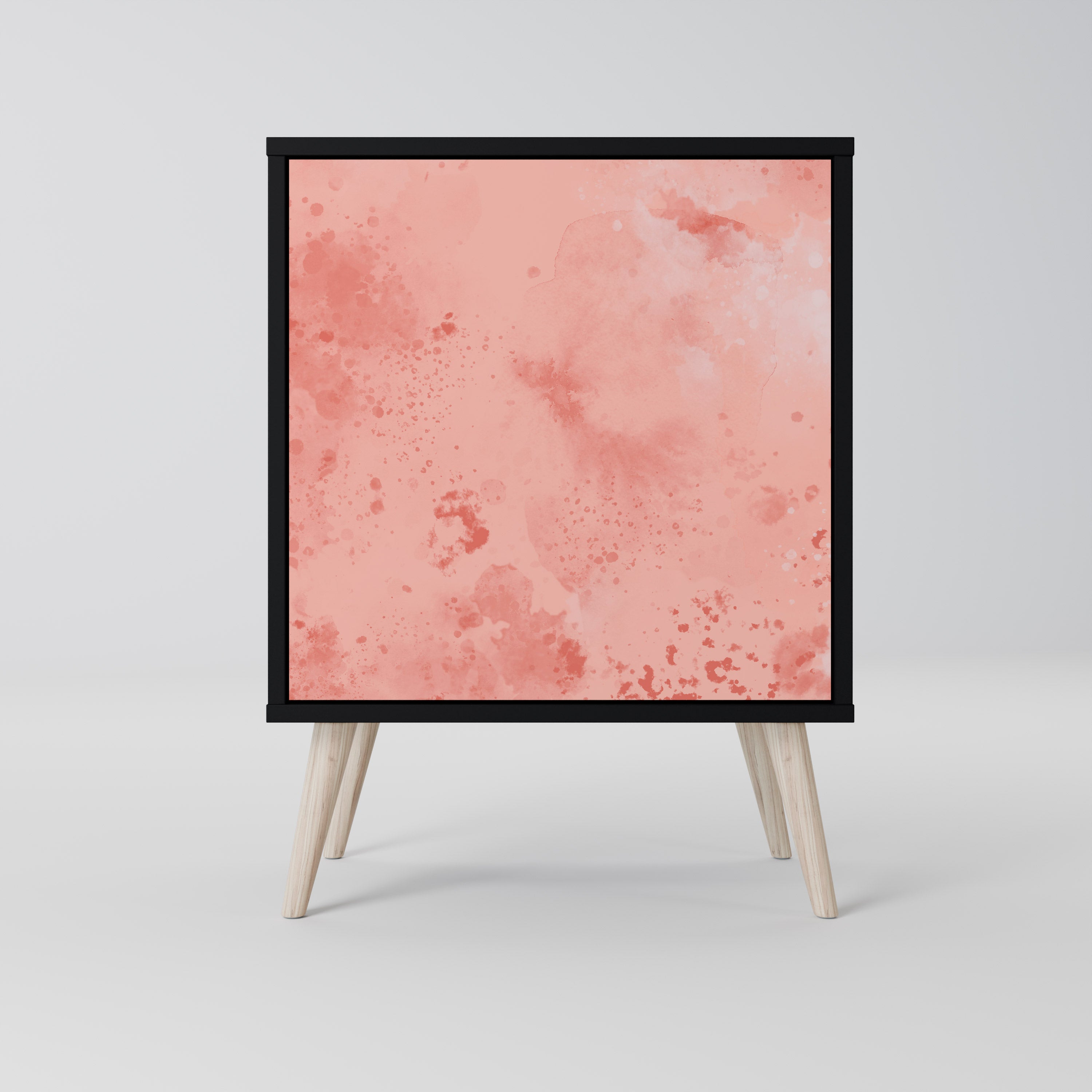 CRANE DANCE skänk med 1 dörr i svart finish