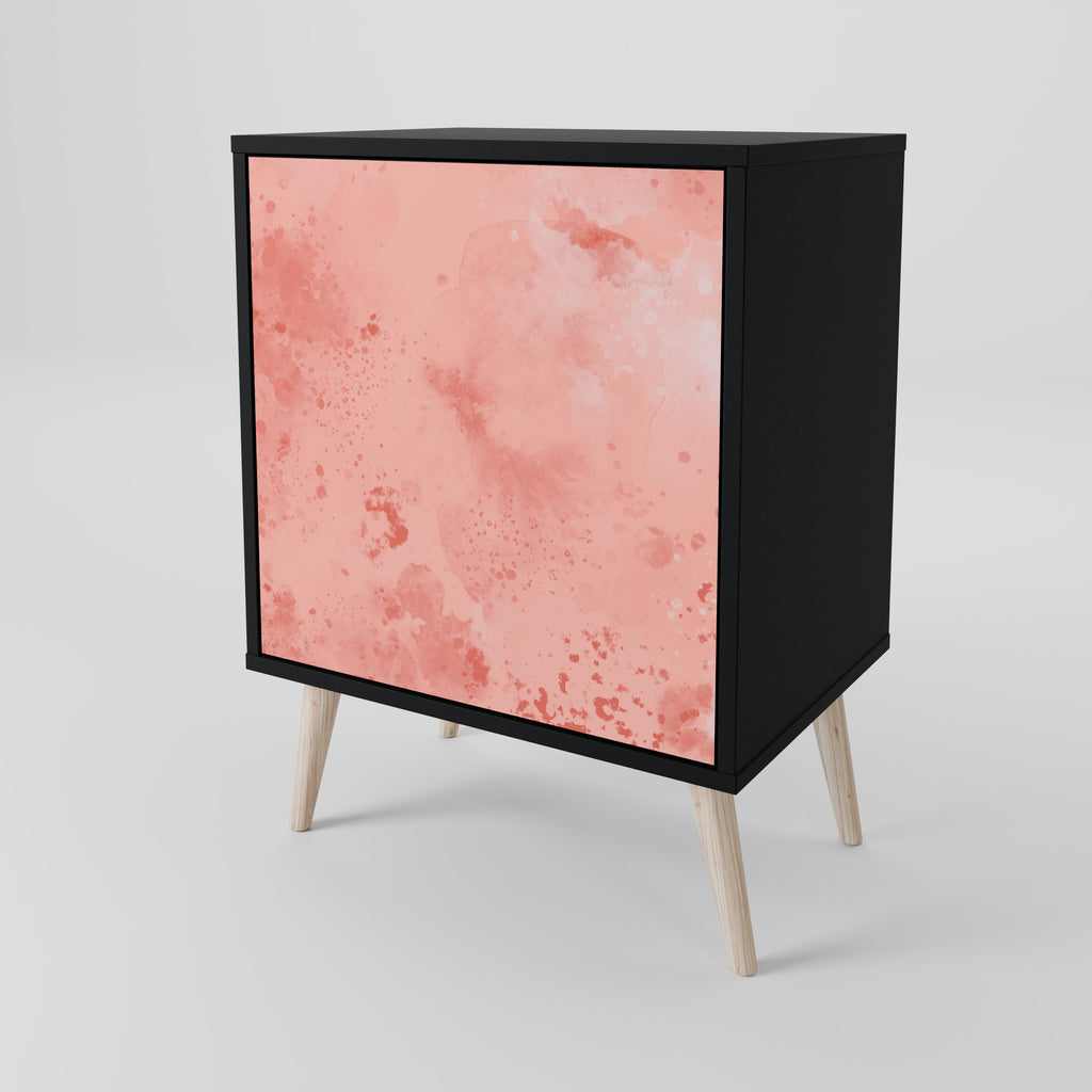 CRANE DANCE skänk med 1 dörr i svart finish