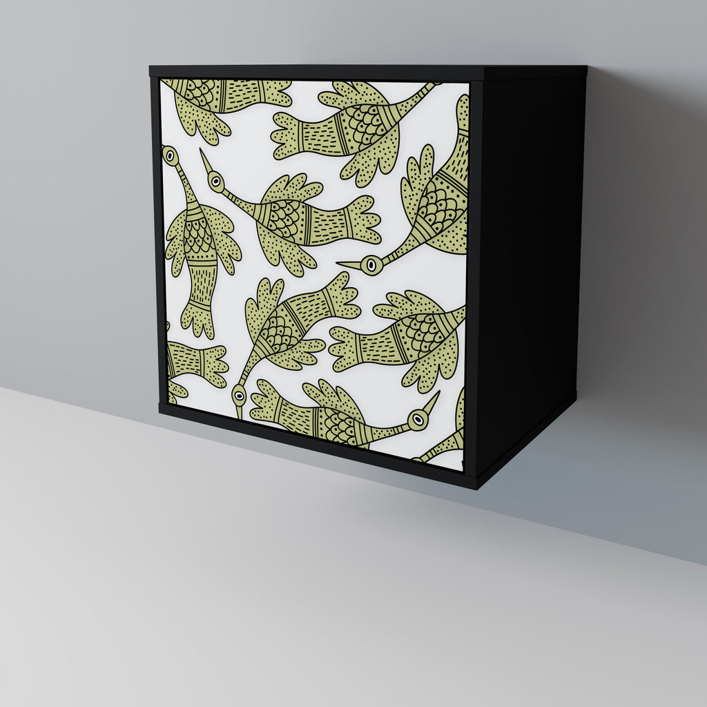 SEEDLING SONGBIRD skänk med 1 dörr i svart finish