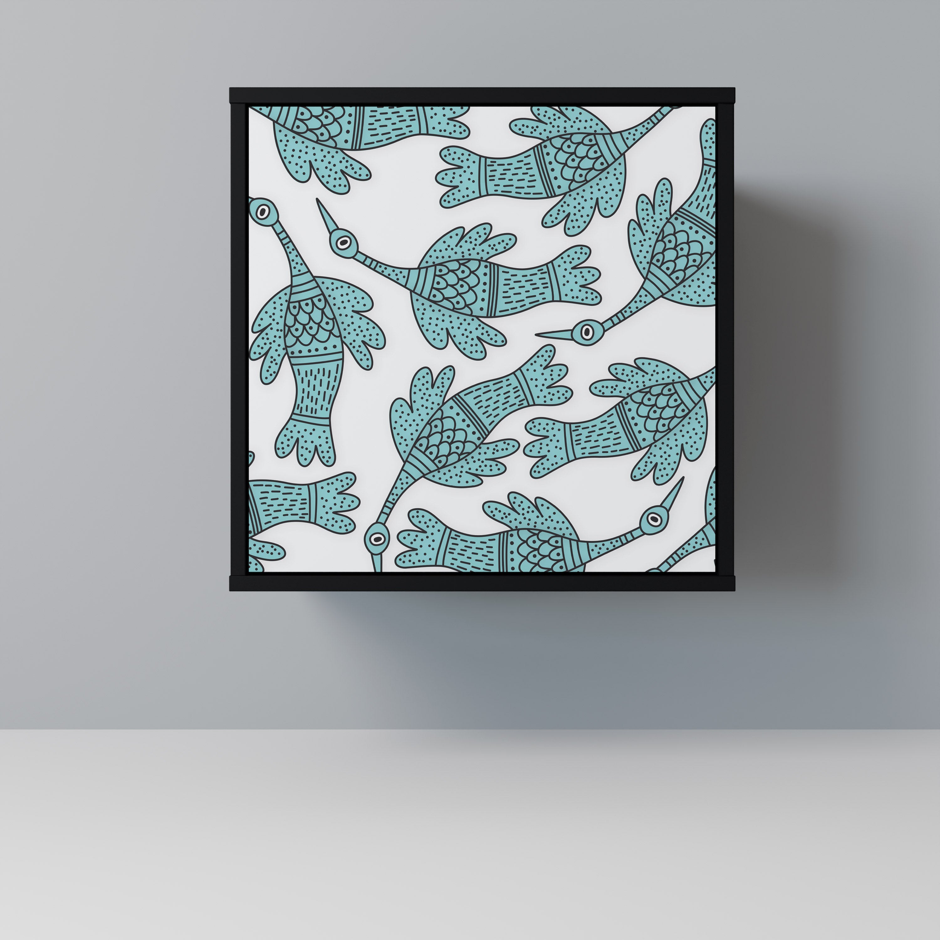 WATERSPOUT SONGIBIRD skänk med 1 dörr i svart finish