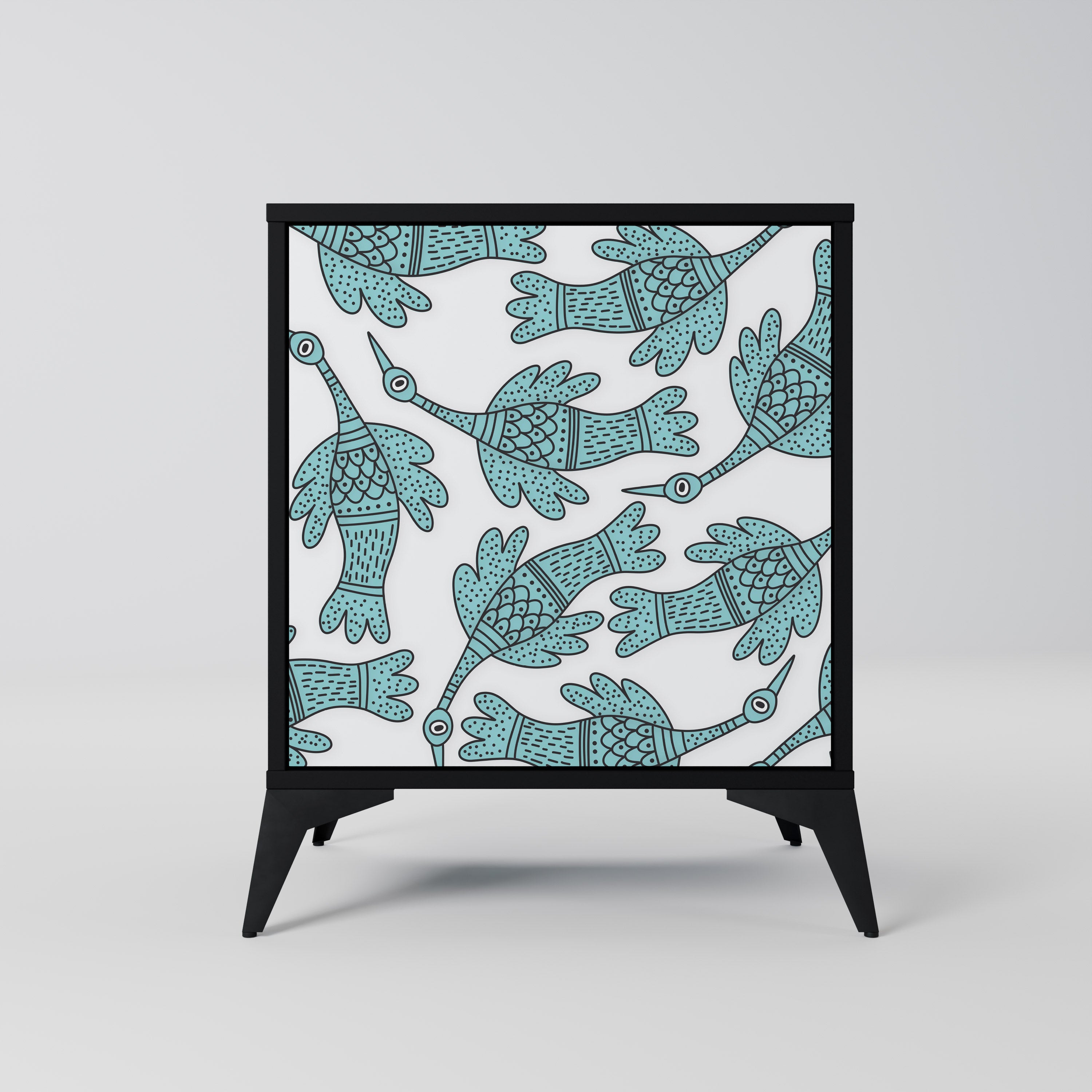 WATERSPOUT SONGIBIRD skänk med 1 dörr i svart finish