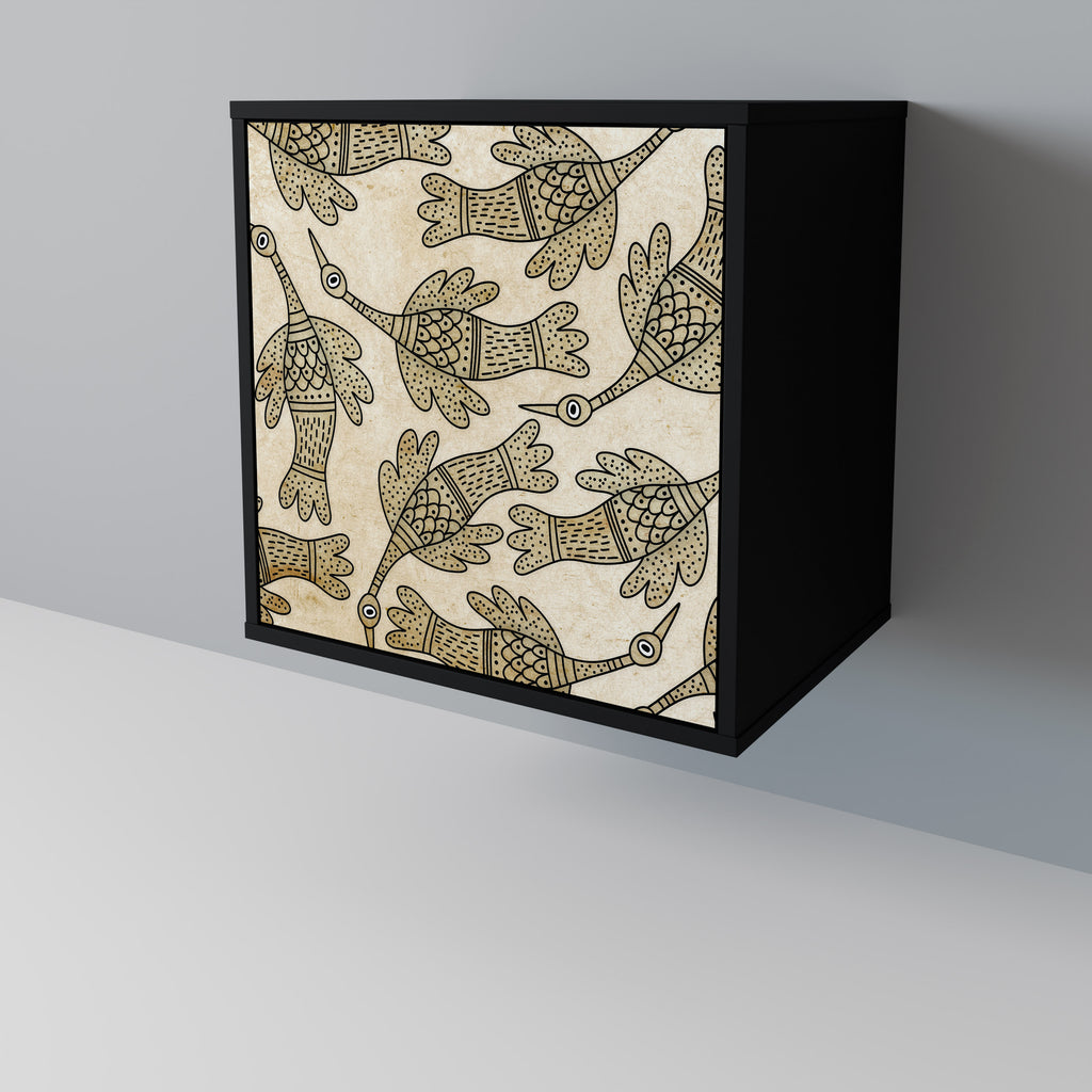 ALMONDINE SONGBIRD skänk med 1 dörr i svart finish