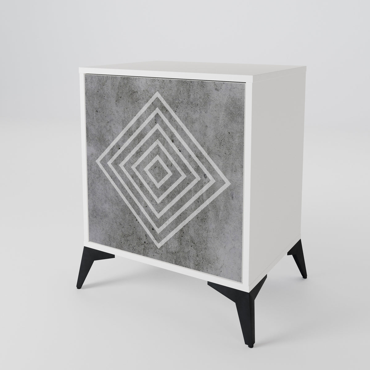 POLYGONAL ARTISTRY Skänk med en dörr