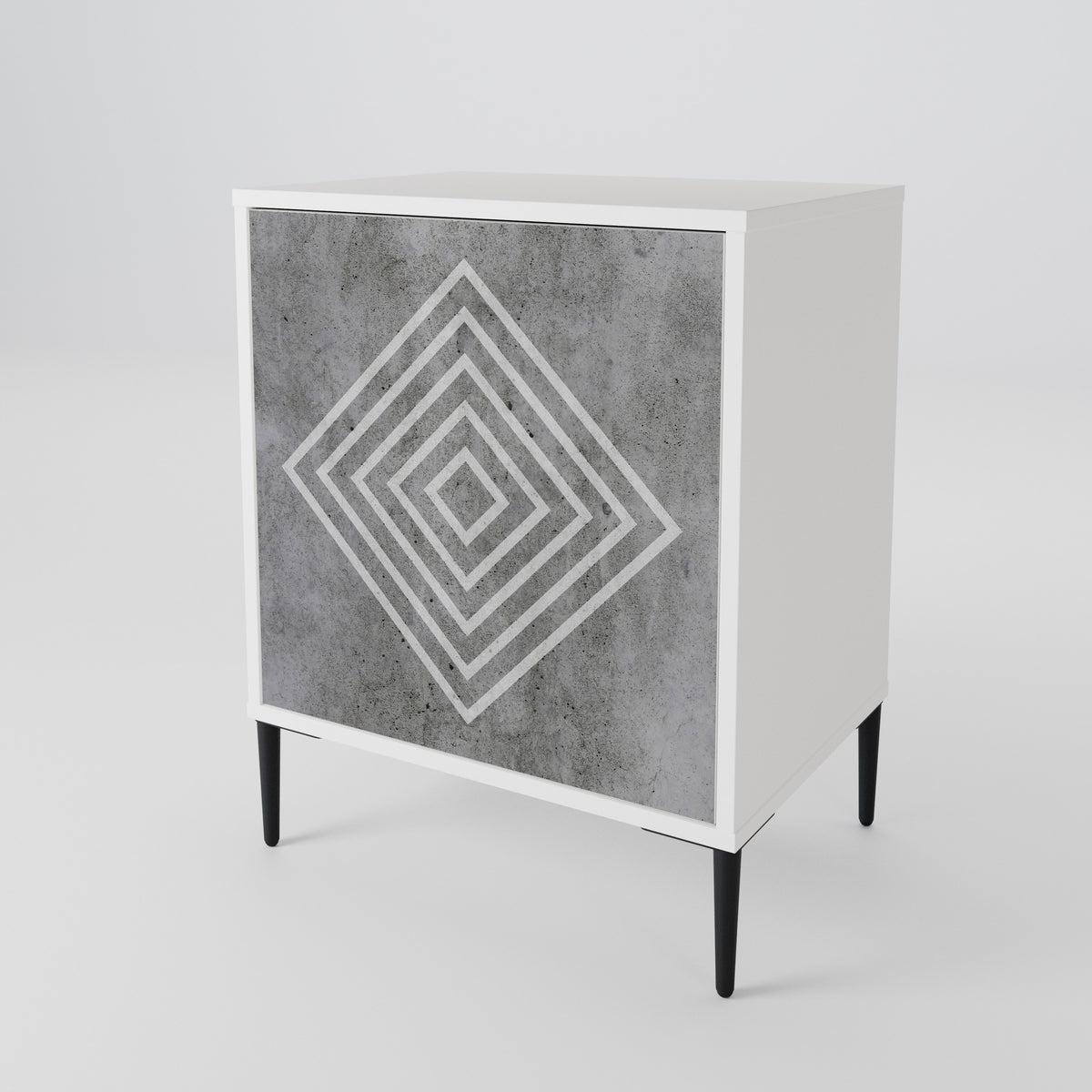 POLYGONAL ARTISTRY Skänk med en dörr