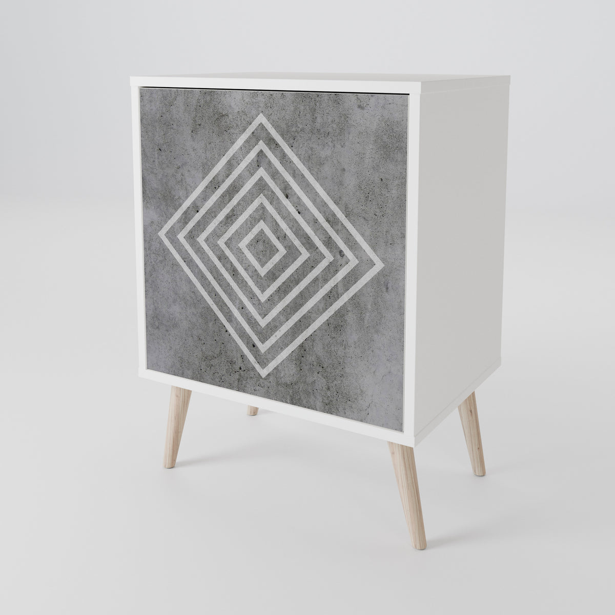 POLYGONAL ARTISTRY Skänk med en dörr