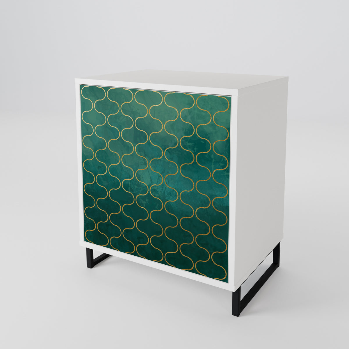 TESSELATED GREENERY Skänk med en dörr