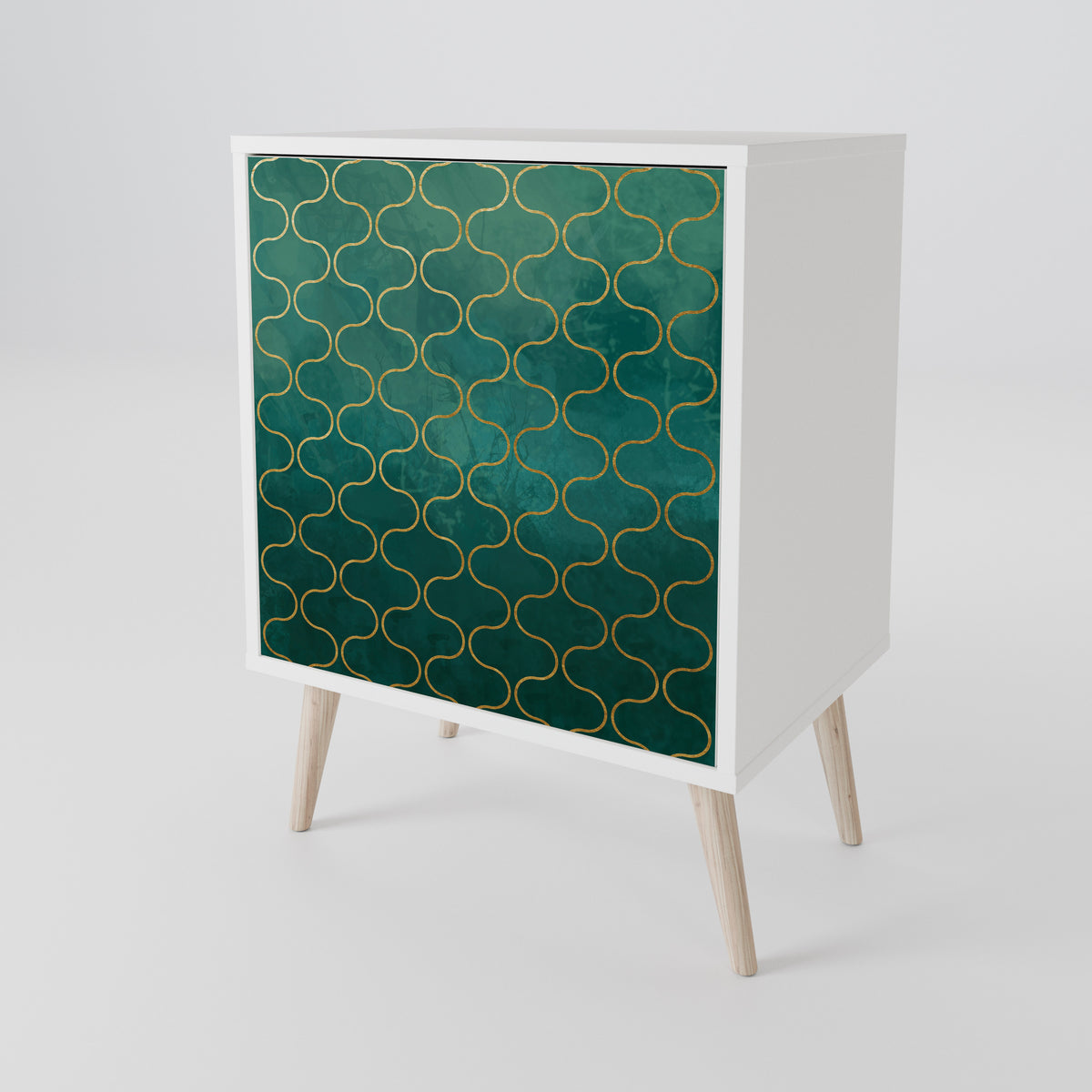 TESSELATED GREENERY Skänk med en dörr