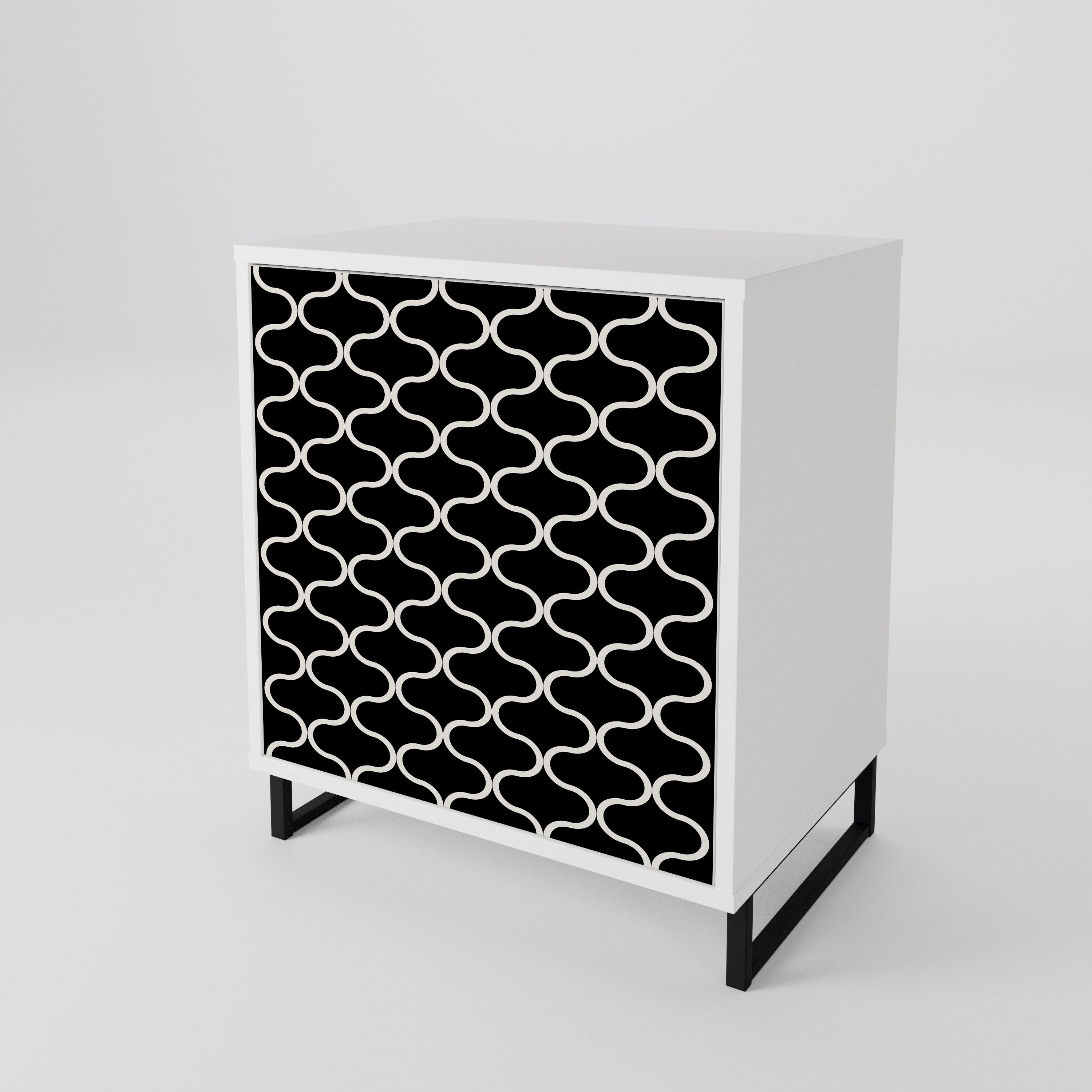 TESSELATED BLACKNESS 1-Door Sideboard