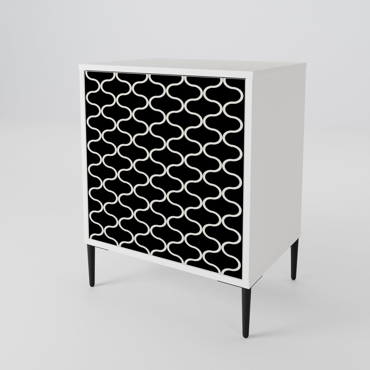 TESSELATED BLACKNESS Skänk med en dörr