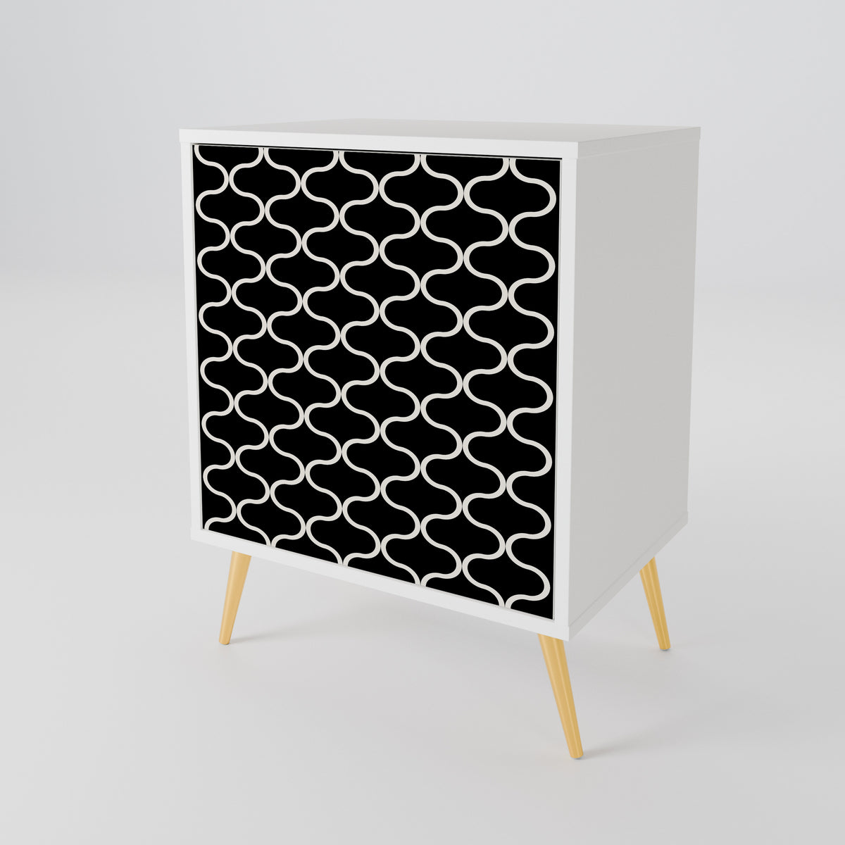 TESSELATED BLACKNESS Skänk med en dörr