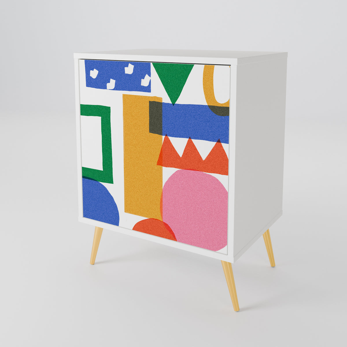 GEOMETRIC GLIMMER Skänk med en dörr